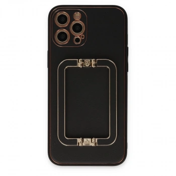 İphone 12 Pro Max Kılıf Coco Elit Kapak - Siyah