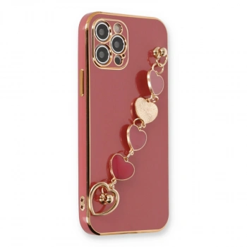 İphone 12 Pro Max Kılıf Esila Silikon - Kırmızı