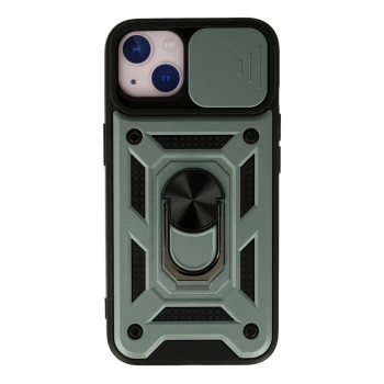 İphone 13 Kılıf Pars Lens Yüzüklü Silikon - Yeşil