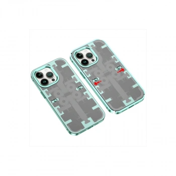 İphone 13 Pro Max Kılıf Mekanik Bumper Kapak - Yeşil