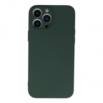 İphone 13 Pro Max Kılıf Nano İçi Kadife Silikon - Koyu Yeşil