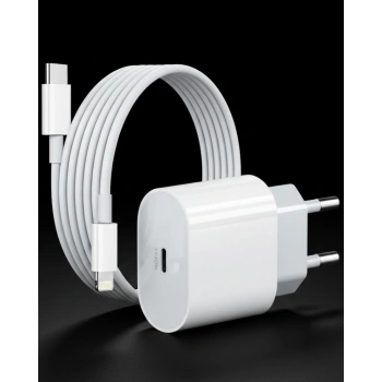 İphone 14 13 12 11 Uyumlu 20w Hızlı Şarj Adaptörü Lightning Kablo Seti
