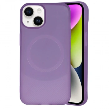 İphone 14 Kılıf Maya Karbon Kapak - Mürdüm