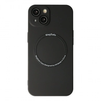 İphone 14 Plus Kılıf Jack Magneticsafe Lens Silikon - Siyah