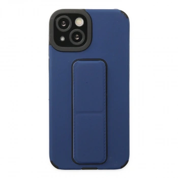 İphone 14 Plus Kılıf Mega Standlı Silikon - Mavi