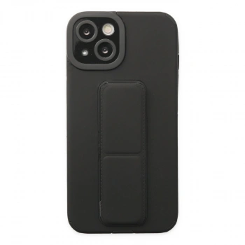 İphone 14 Plus Kılıf Mega Standlı Silikon - Siyah