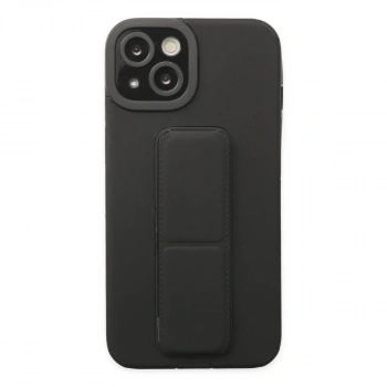 İphone 14 Plus Kılıf Mega Standlı Silikon - Siyah