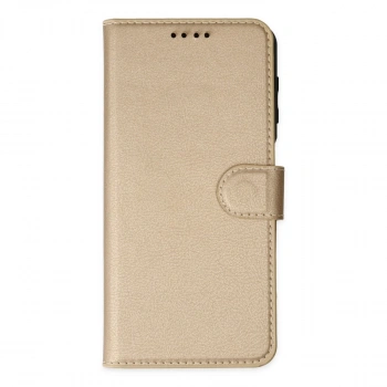 İphone 14 Pro Kılıf Trend S Plus Kapaklı Kılıf - Gold