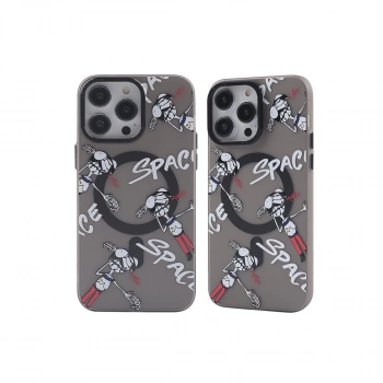 İphone 14 Pro Max Kılıf Apollo Magneticsafe Desenli Kapak - Apollo Siyah - 3