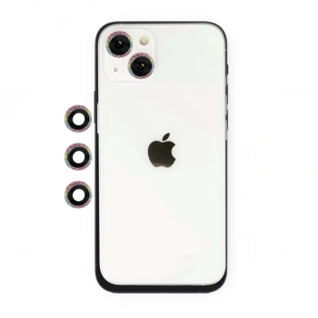 İphone 14 Shine Kamera Lens - Rainbow