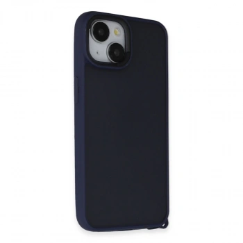 İphone 15 Kılıf Elegant Kapak - Lacivert