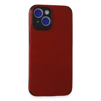 İphone 15 Kılıf Loop Deri Silikon - Kırmızı