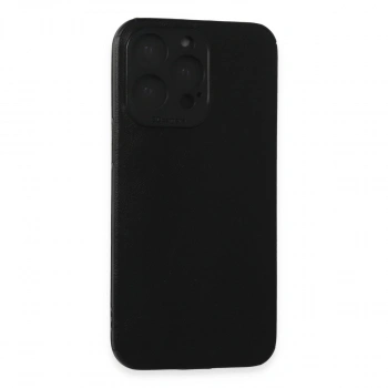 İphone 15 Pro Max Kılıf Loop Deri Silikon - Siyah