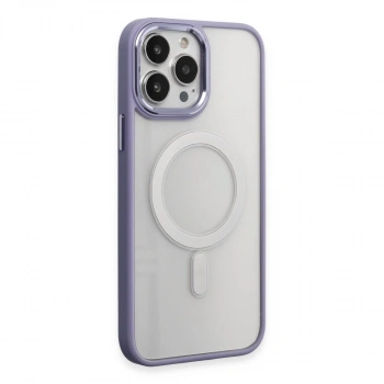 İphone 15 Pro Max Kılıf Room Magneticsafe Silikon - Lila