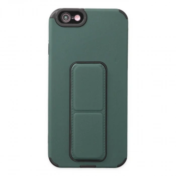 İphone 6 Kılıf Mega Standlı Silikon - Yeşil