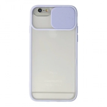 İphone 6 Kılıf Palm Buzlu Kamera Sürgülü Silikon - Lila