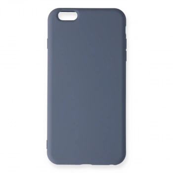 İphone 6 Plus Kılıf Nano İçi Kadife Silikon - Gri