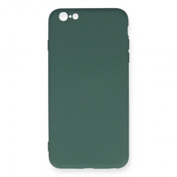 İphone 6 Plus Kılıf Nano İçi Kadife Silikon - Koyu Yeşil