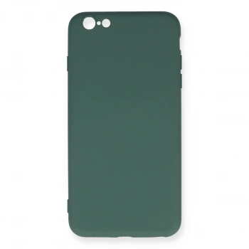 İphone 6 Plus Kılıf Nano İçi Kadife Silikon - Koyu Yeşil