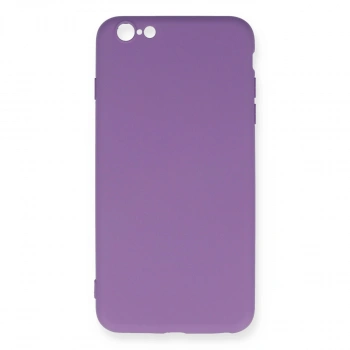 İphone 6 Plus Kılıf Nano İçi Kadife Silikon - Mor