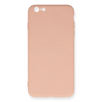 İphone 6 Plus Kılıf Nano İçi Kadife Silikon - Pudra