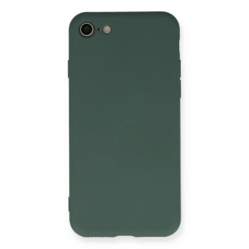 İphone 7 Kılıf Nano İçi Kadife Silikon - Koyu Yeşil