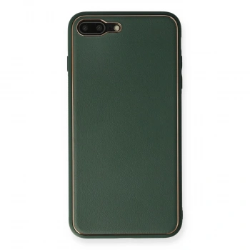 İphone 8 Plus Kılıf Coco Deri Silikon Kapak - Yeşil