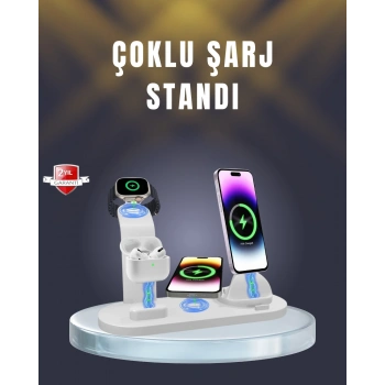 İphone, Airpods Ve Akıllı Saat Uyumlu Çoklu Şarj Cihazı