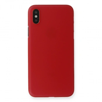 İphone X Kılıf Pp Ultra İnce Kapak - Kırmızı