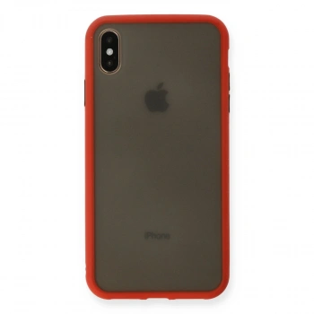 İphone Xs Max Kılıf Montreal Silikon Kapak - Kırmızı