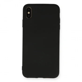 İphone Xs Max Kılıf Nano İçi Kadife Silikon - Siyah