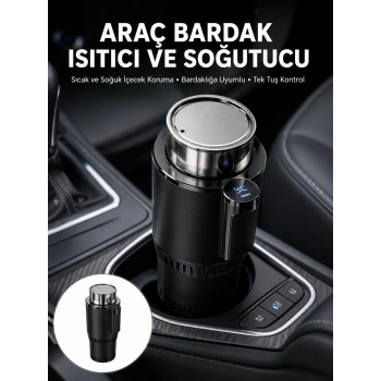 Isıtma Soğutma Özellikli Araç Bardaklığı Çakmak Girişli Akıllı Yeni Nesil
