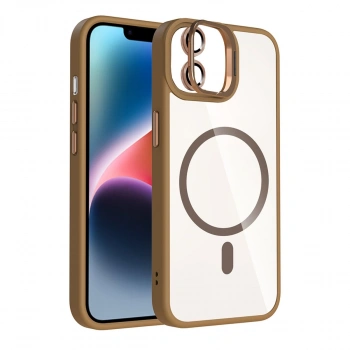 Joko Apple İphone 11 Remim Lensli Magsafe Standlı Kapak - Kahverengi