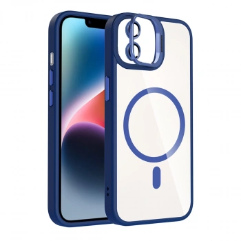 Joko Apple İphone 11 Remim Lensli Magsafe Standlı Kapak - Lacivert