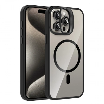 Joko Apple İphone 14 Pro Max Remim Lensli Magsafe Standlı Kapak - Siyah