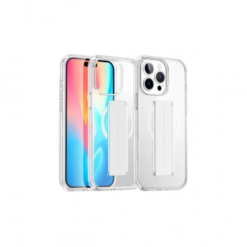 Joko Apple İphone 15 Pro Max Kılıf Alfa Magsafe Standlı Kapak - Şeffaf