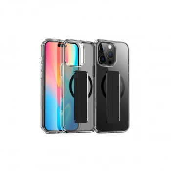 Joko Apple İphone 15 Pro Max Kılıf Alfa Magsafe Standlı Kapak - Siyah