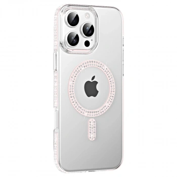 Joko Apple İphone 16 Pro Max Move Taşlı Magsafe Kapak - Gümüş