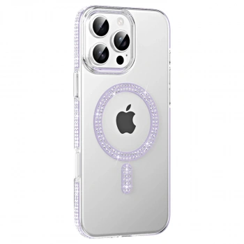 Joko Apple İphone 16 Pro Move Taşlı Magsafe Kapak - Lila