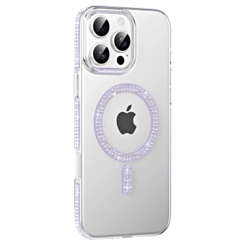 Joko Apple İphone 16 Pro Move Taşlı Magsafe Kapak - Lila