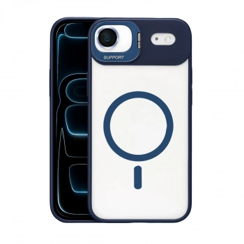 Joko Apple İphone 17 Air Remim Lensli Magsafe Standlı Kapak - Lacivert