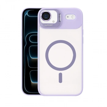 Joko Apple İphone 17 Air Remim Lensli Magsafe Standlı Kapak - Lila