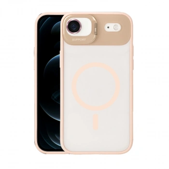 Joko Apple İphone 17 Air Remim Lensli Magsafe Standlı Kapak - Pembe