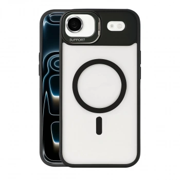 Joko Apple İphone 17 Air Remim Lensli Magsafe Standlı Kapak - Siyah