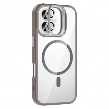 Joko Apple İphone 17 Remim Lensli Magsafe Standlı Kapak - Titan Gri