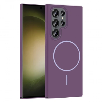 Joko Samsung Galaxy S23 Ultra Broş Magsafe Kapak - Mor