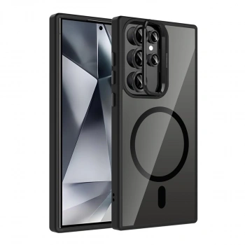 Joko Samsung Galaxy S23 Ultra Remim Lensli Magsafe Standlı Kapak - Siyah