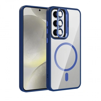 Joko Samsung Galaxy S24 Fe Remim Lensli Magsafe Standlı Kapak - Lacivert