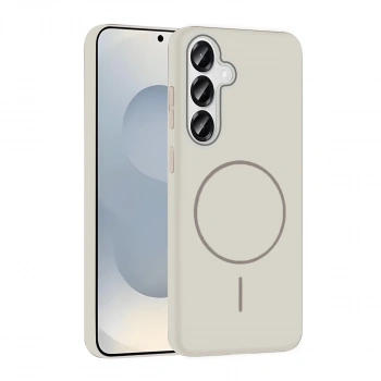 Joko Samsung Galaxy S25 Broş Magsafe Kapak - Krem