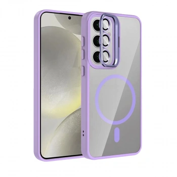 Joko Samsung Galaxy S25 Remim Lensli Magsafe Standlı Kapak - Lila